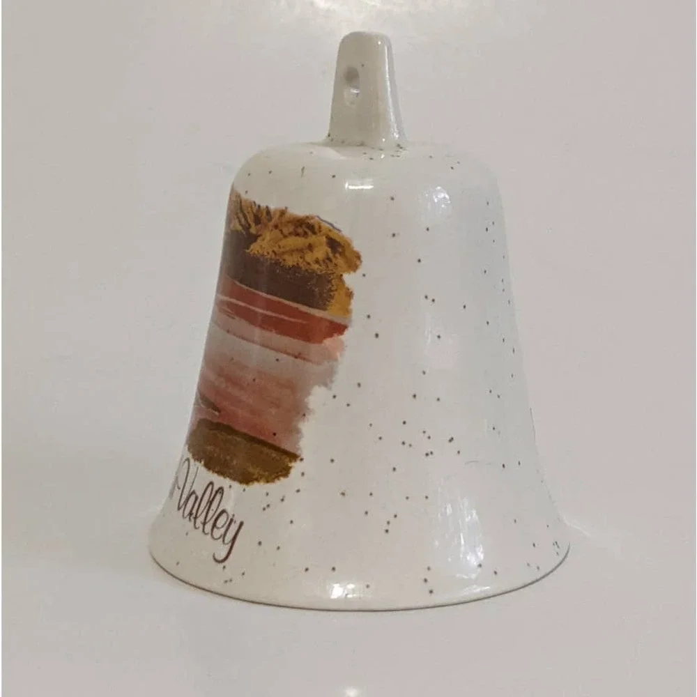 Vintage Death Valley National Park Souvenir Ceramic‎ Bell Speckled Glaze DVNP CA